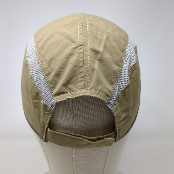 Unbranded Strapback 5 Panel Cap Tan One Size Adjustable Breathable Mesh Blank - Picture 5 of 8